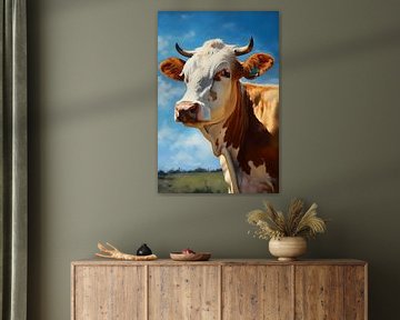 Portrait d'une vache sur But First Framing