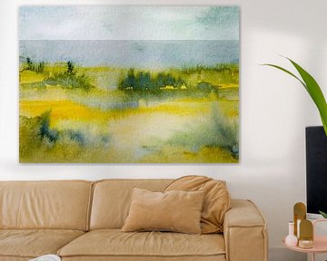 A quiet day in the dunes | Watercolour painting by WatercolorWall