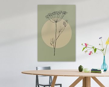 Art botanique minimaliste du Japandi : La beauté de la nature dans la simplicité no. 2 sur Dina Dankers