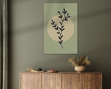 Art botanique minimaliste du Japandi : La beauté de la nature dans la simplicité no. 3 sur Dina Dankers