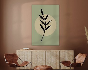 Art botanique minimaliste du Japandi : La beauté de la nature dans la simplicité no. 10 sur Dina Dankers