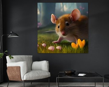 Souris et fleurs précoces