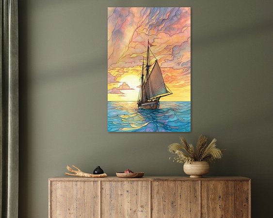 Voorbeeld van het werk in een kamer