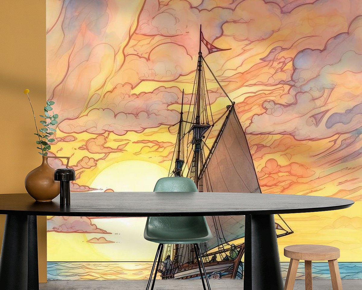 Voorbeeld van het werk in een kamer