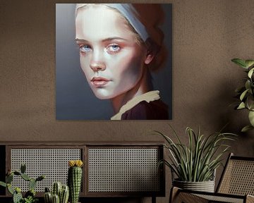 Realistisches Porträt in Pastellfarben von Studio Allee