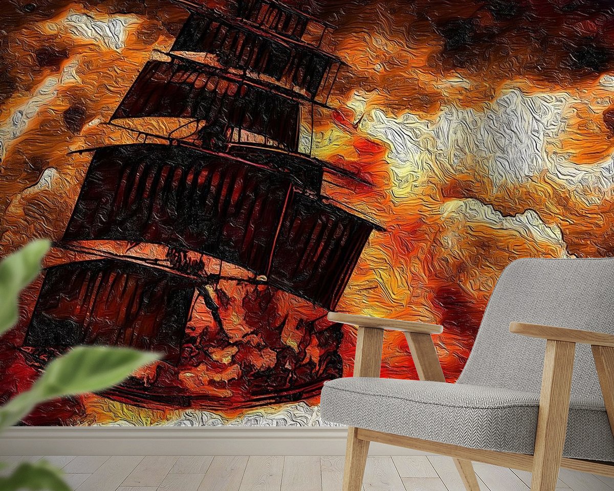 Voorbeeld van het werk in een kamer