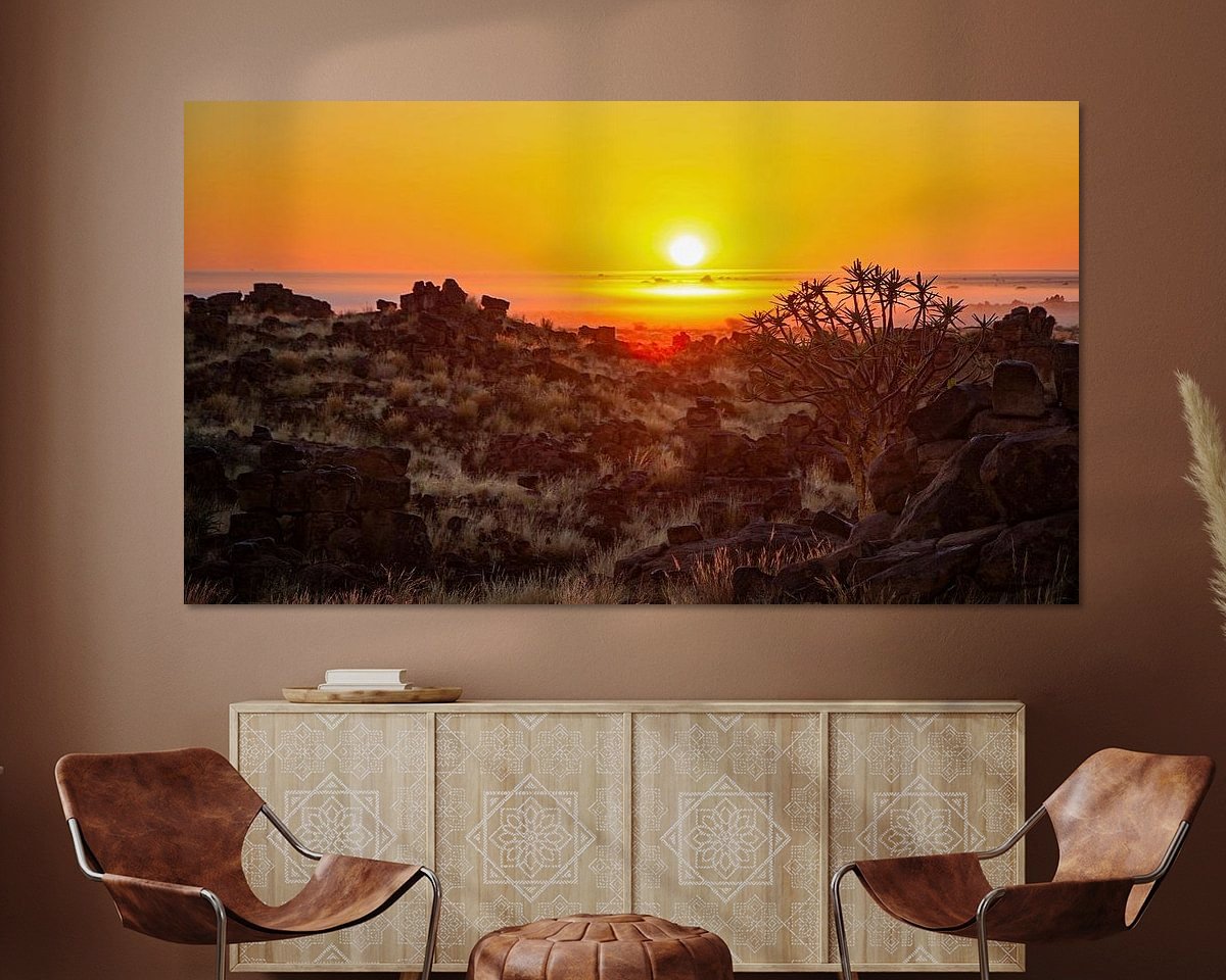 Voorbeeld van het werk in een kamer