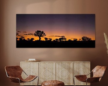 Zonsondergang in Namibië van Roland Brack