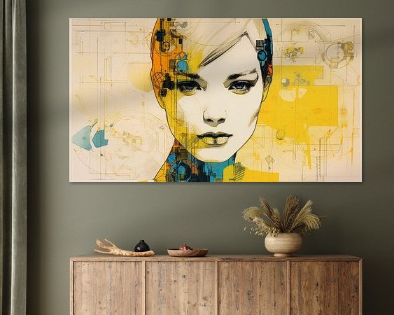 Voorbeeld van het werk in een kamer