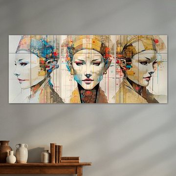 Pop-Art Neo-Dada-Frauenporträt