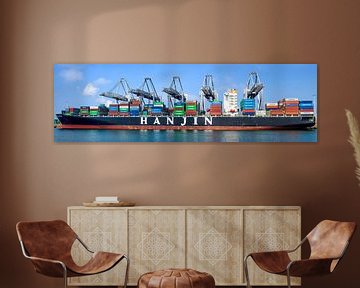 Container schip panorama van Sjoerd van der Wal Fotografie