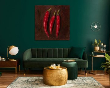 3 hot chili peppers by Astridsart