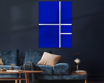 Bauhaus kunst in blauw