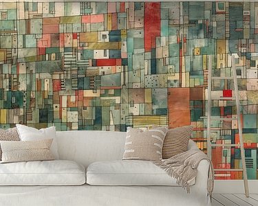 Voorbeeld van het werk in een kamer