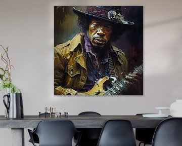 Schilderij Jimi Hendrix Pop Art van Kunst Company