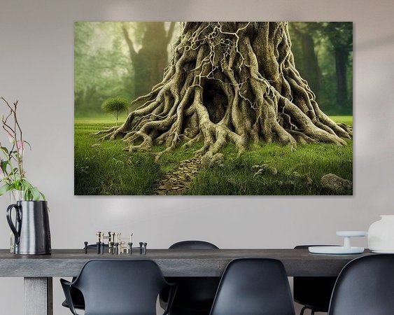 Voorbeeld van het werk in een kamer