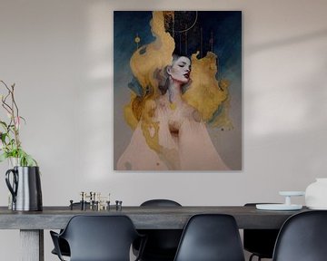 La déesse dans les couleurs de Gustav Klimt sur Carla Van Iersel