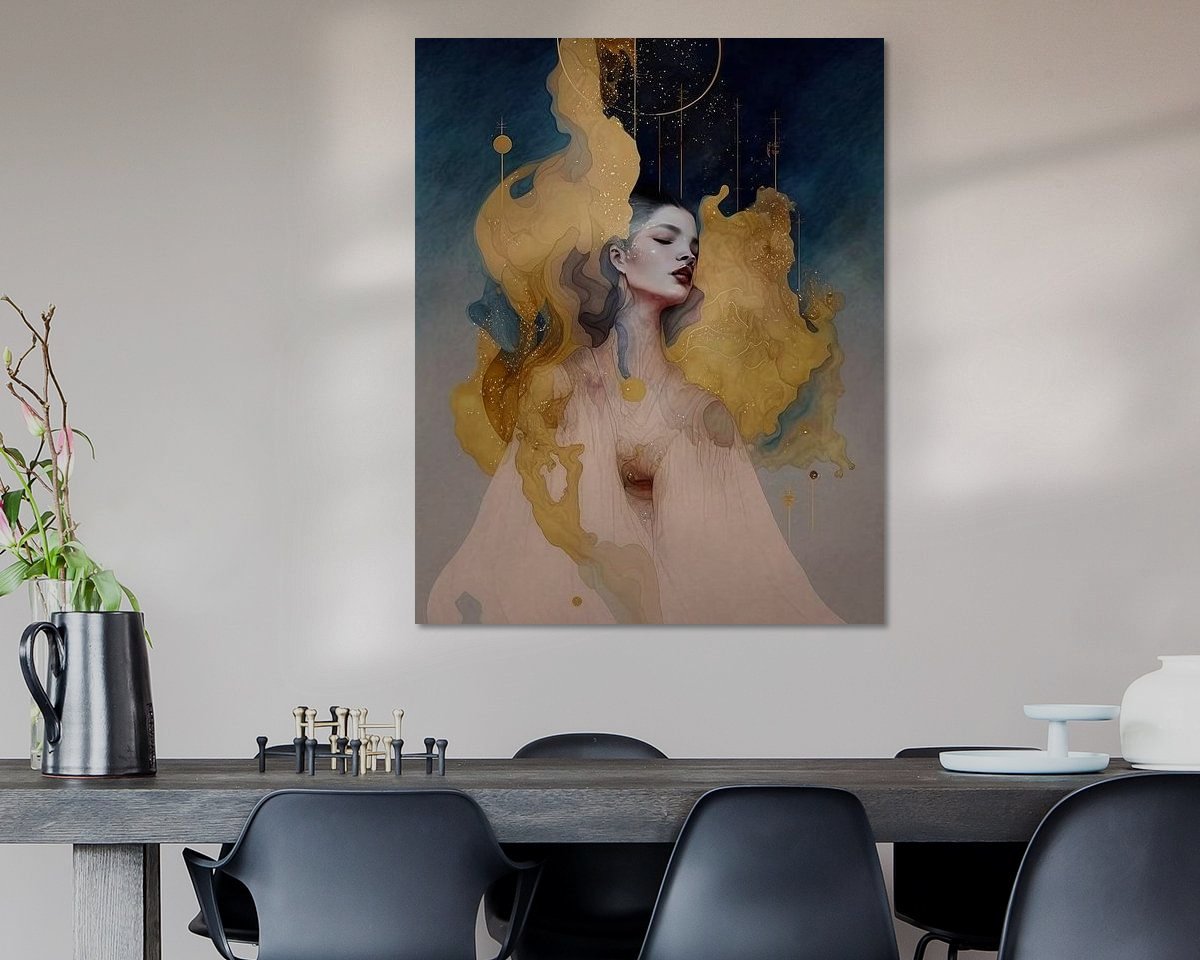 Voorbeeld van het werk in een kamer