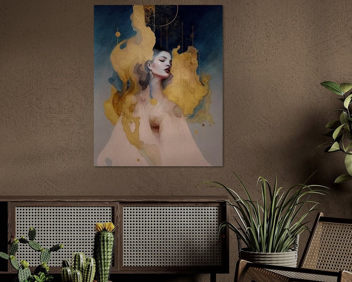 Voorbeeld van het werk in een kamer