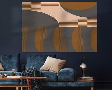 Retro Architectuur. Abstracte geometrische kunst II van Dina Dankers