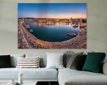 Haven van Rethymnon op Kreta, Griekenland. van Voss fotografie