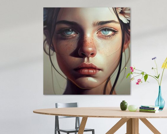 Voorbeeld van het werk in een kamer