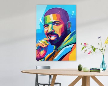 Drake Wpap Pop Art van Noval Purnama