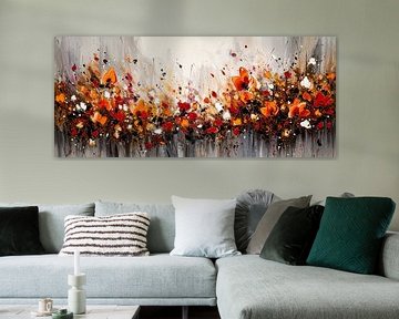 Modern Impressionisme Abstract Schilderij Bloemen van Preet Lambon