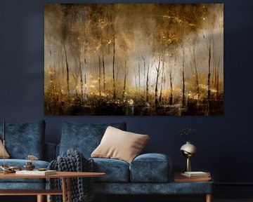 Goldener Wald Moderne Malerei von Preet Lambon