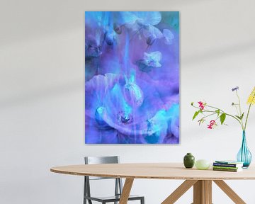 Symphonie - Rêves de fleurs en violet et turquoise sur Annette Schmucker