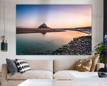 Sunrise at Le Mont Saint-Michel by Gijs Rijsdijk