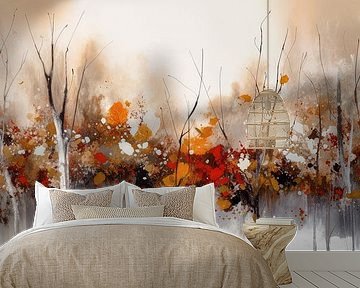 Modern Abstract Painting Trees by Preet Lambon