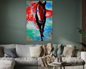 Abstraktes Wandbild Pferd von ArtDesign by KBK