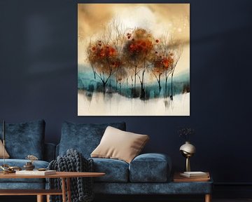 Modern Impressionisme Abstract Bomen van Preet Lambon