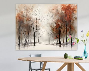 Modern Abstract Painting Trees