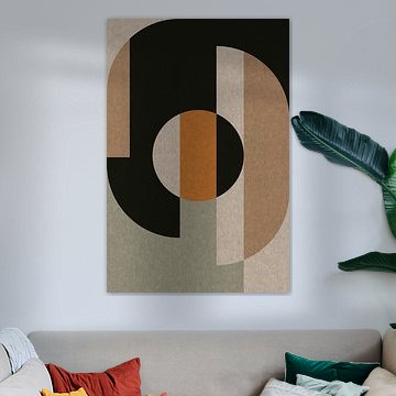 Geometric Retro Art: Scandinavian Industrial Minimalism 1 by Dina Dankers