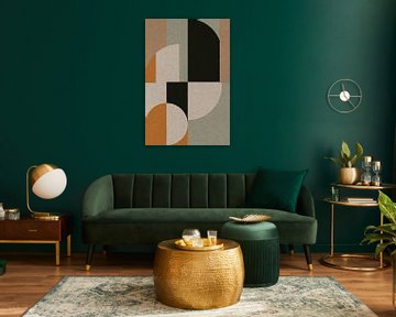 Geometric Retro Art: Scandinavian Industrial Minimalism 5 by Dina Dankers