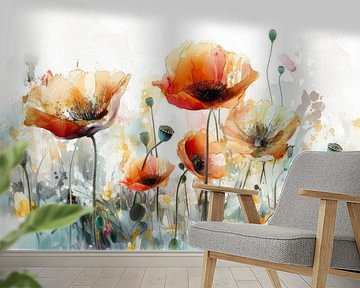 Rote Mohnblumen von Max Steinwald