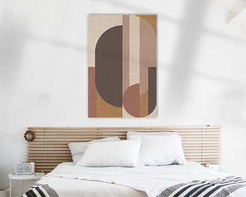 Retro Geometric Shapes in Earth tones no. 1 by Dina Dankers