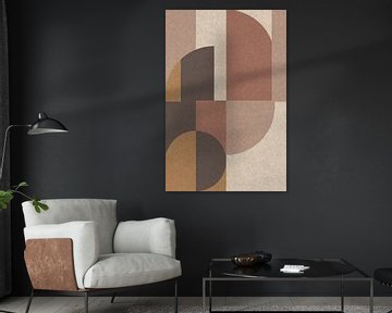Retro Geometric Shapes in Earth tones no. 2 by Dina Dankers