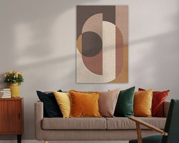 Retro Geometric Shapes in Earth tones no. 3 by Dina Dankers
