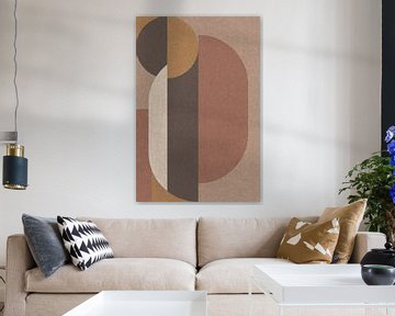Retro Geometric Shapes in Earth tones no. 4 by Dina Dankers