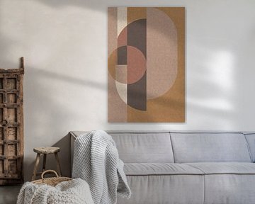 Retro Geometric Shapes in Earth tones no. 8 by Dina Dankers