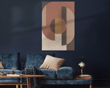 Retro Geometric Shapes in Earth tones no. 9 by Dina Dankers