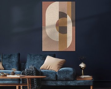 Retro Geometric Shapes in Earth tones no. 10 by Dina Dankers