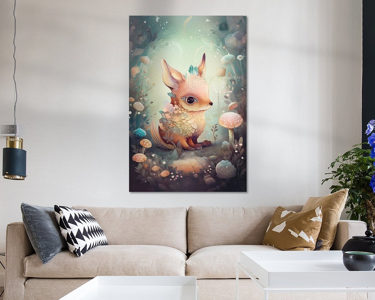 Voorbeeld van het werk in een kamer