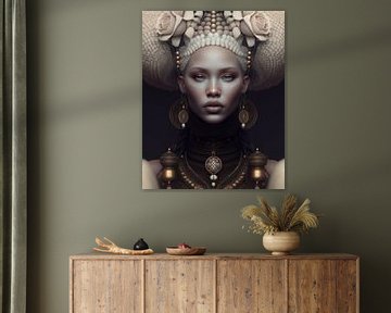 Portrait "Reine de la terre" sur Carla Van Iersel