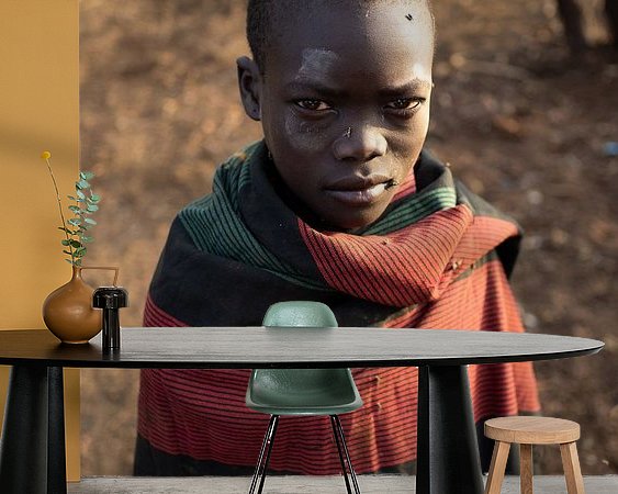 Voorbeeld van het werk in een kamer