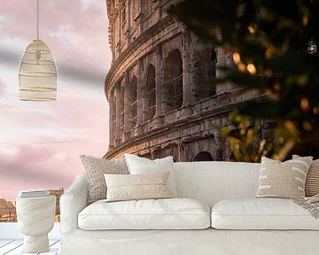 Colosseum in Rome with sunrise by Michael Bollen