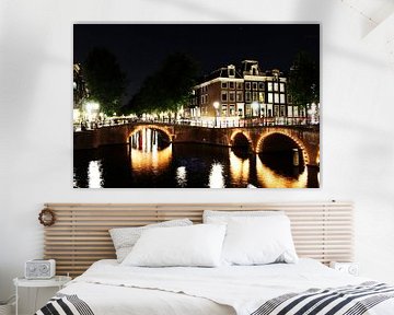 Keizersgracht in Amsterdam at night by Phillipson Photography